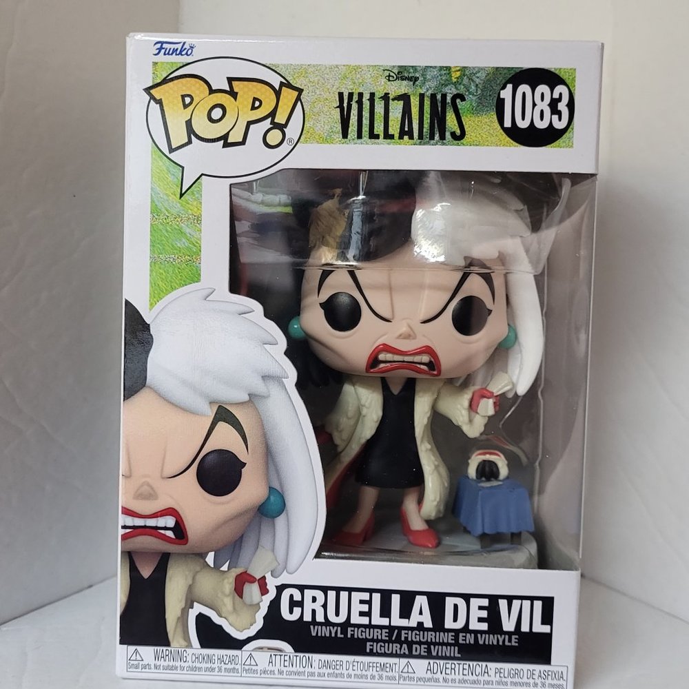 New Funko Pop! Disney: Villains - Cruella de Vil 1083 Toy Gift Collectible